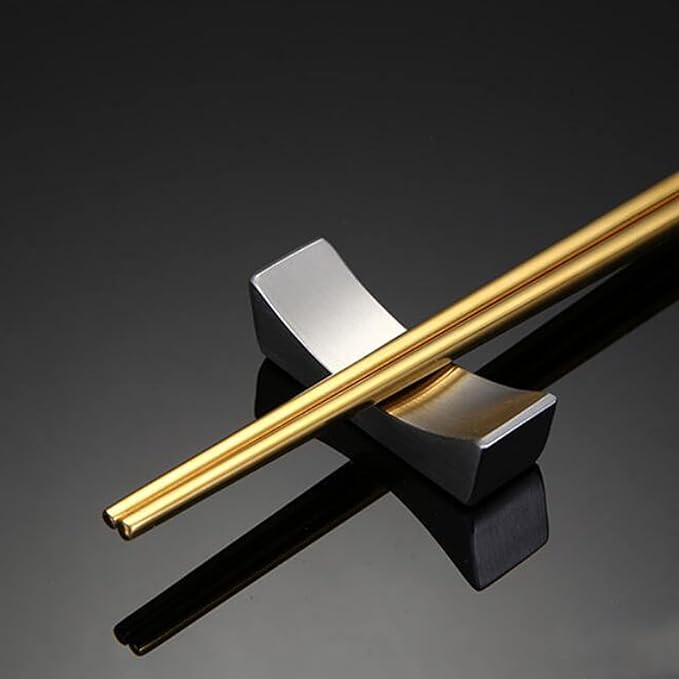 16 Pieces 304 Stainless Steel Chopstick Holders Chopstick Rest (16, Silver)