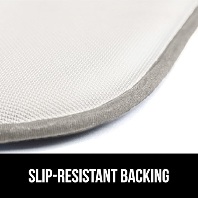 GORILLA GRIP Slip Resistant Chair Cushions, No Ties Required, Set of 6 Memory Foam Pads for Dining Room, Kitchen Table, Office, Rocking Chairs, Plush Seat Cover Cushion Pad, Home Decor, 16x16, Lt Gray