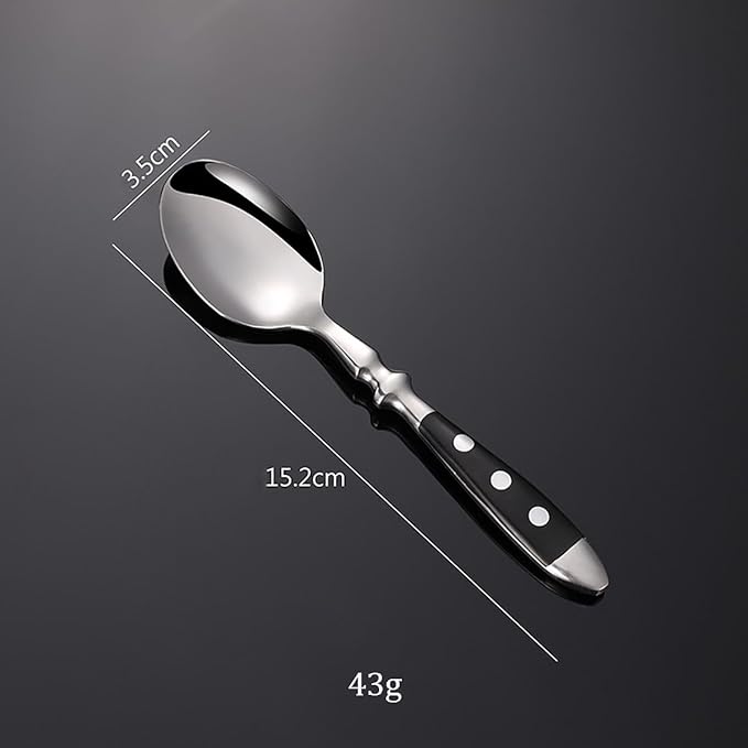 IKXO 24 Pieces Black Silverware Set, Black Flatware Set, Food-Grade Stainless Steel Cutlery Set for 4, Tableware Eating Utensils, Mirror Finished, Dishwasher Safe…