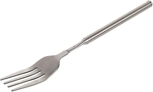 Extendable Fork,8.7 to 25.4 Inch Expandable fork prank,Expandable fork,Telescopic BBQ Fork, Stainless Steel, Extendable Handle,Long Dinner Fruit Dessert Cutlery