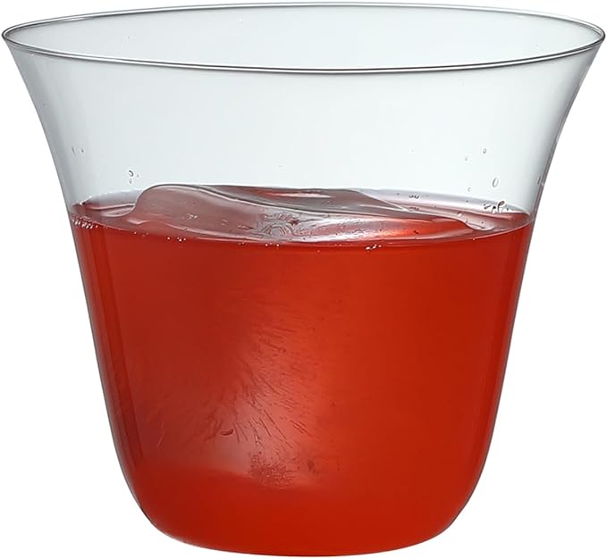 Set of 4 Drinking Glasses - 9oz Clear Cups for Cocktails, Iced Coffee, Tea, Soda, Whiskey and Beer