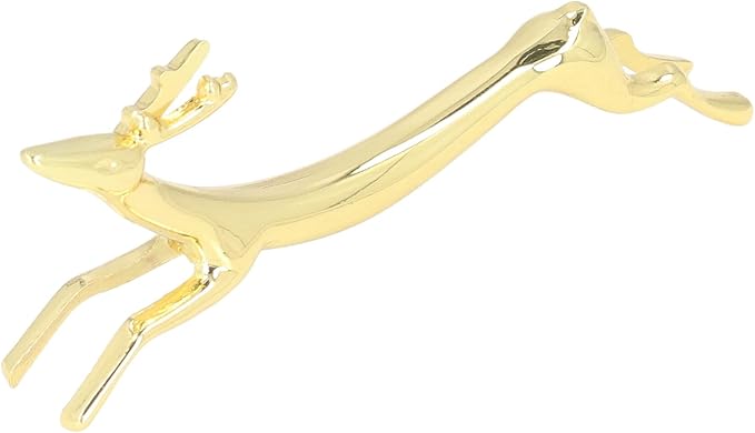 GOTOTOP 4Pcs Chopstick Rest, Reusable Cute Animal Gold Chopstick Holder for Home Restaurant Party (Little Deer Pattern)
