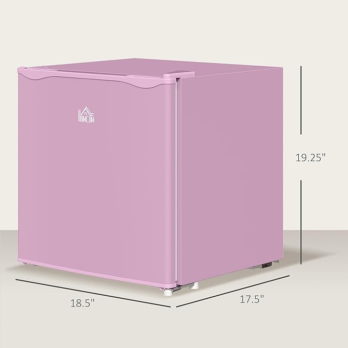 HOMCOM Mini Freezer Countertop, 1.1 Cu.Ft Compact Upright Freezer with Removable Shelves, Reversible Door for Home, Dorm, Apartment and Office, Pink