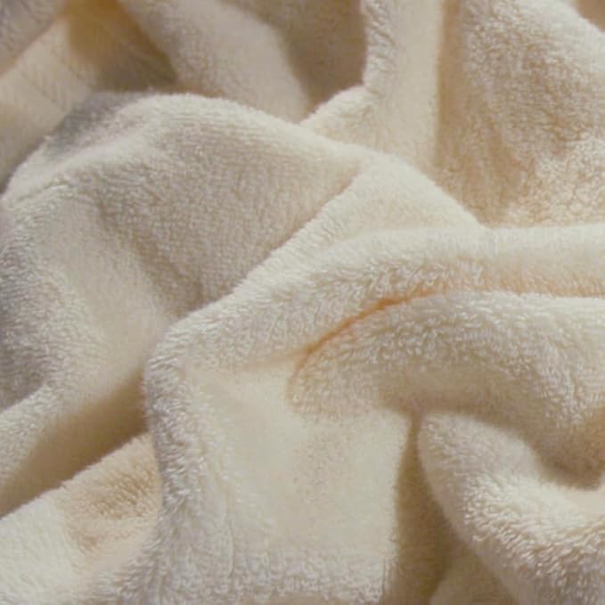 Fabdreams 100% Organic Cotton Bath Towel Set of 6 700 GSM Hotel Premium Plush Absorbent Soft Durable Skin-Friendly Spa Quality Bathroom Comfort with 2 Bath 2 Hand Towels and 2 Wash Cloths Ivory