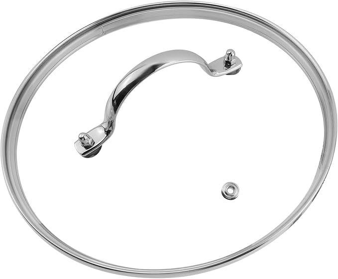 Woogim Easy-Clean Glass Lid 9 Inch,4mm Thick Tempered Glass with Stainless Steel Handle,Dishwasher & Oven Safe for Home Use,Well-sealed Pot Cover for Frying Pans,Sauce Pots & Woks