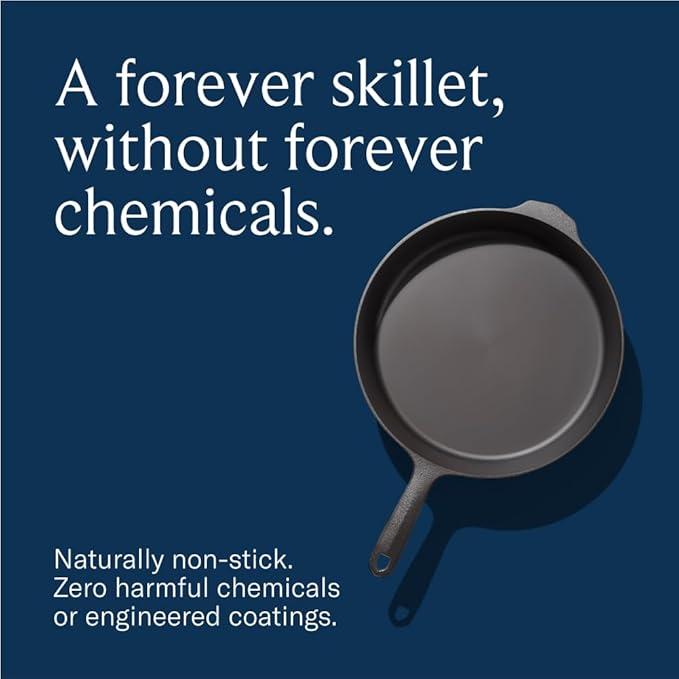 Field Company 13.37 Inch (Extra Large) Cast Iron Skillet – No.12, Perfect for 6-8 Servings, Lightweight & Smooth, Preseasoned with Organic Oil – Made in USA, Non-Toxic, Vintage Design