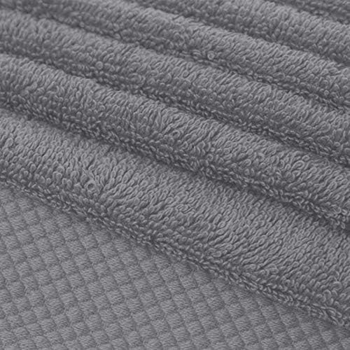 Lin Cotton Hand Towels, Soft & Highly Absorbent Hand Towel for Bathroom,Set of 2 Grey 14 x 30 Inch