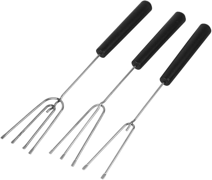 Set of 10 Stainless Steel Split Chocolate Forks Hot Pot DIY Decorative Tools Pralines and Trüffel