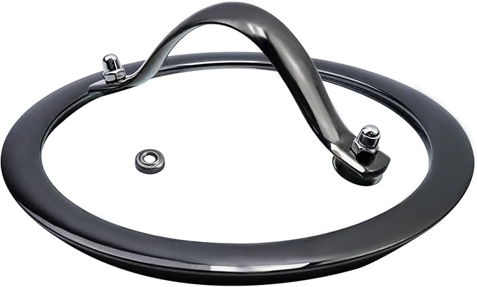 6" Tempered Glass Pan Lid with Steam Vent, Thickened to 4mm and Dishwasher Safe and Oven up to 480℉, Universal Lid Fit for Cast Iron Skillets, Frying Saute Pan, Cooking Pot