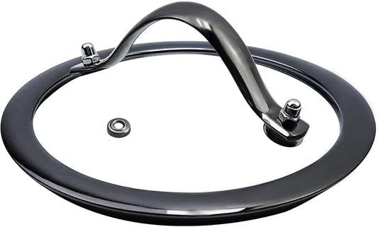 6" Tempered Glass Pan Lid with Steam Vent, Thickened to 4mm and Dishwasher Safe and Oven up to 480℉, Universal Lid Fit for Cast Iron Skillets, Frying Saute Pan, Cooking Pot