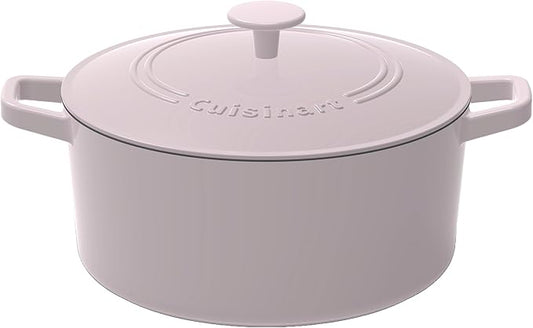 Cuisinart Chef's Classic Enameled Cast Iron Round Covered Casserole (Gray Lilac, 5- Quart)