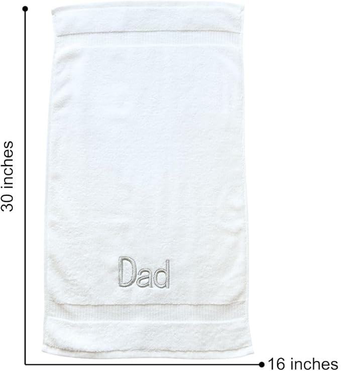 Gold Monogrammed Hand Towels for Bathroom - Luxury Hotel Quality Personalized Initial Decorative Embroidered Towel for Powder Room, Spa - GOTS Organic Certified - Dad and Mom