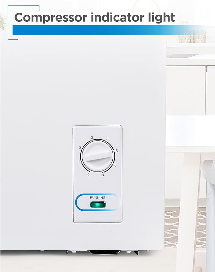 BLACK+DECKER 2.0 Cu. Ft. Compact Chest Freezer, Deep Freezer Holds Up To 70 Lbs. of Frozen Food, Removable Storage Basket, Manual Defrost, White