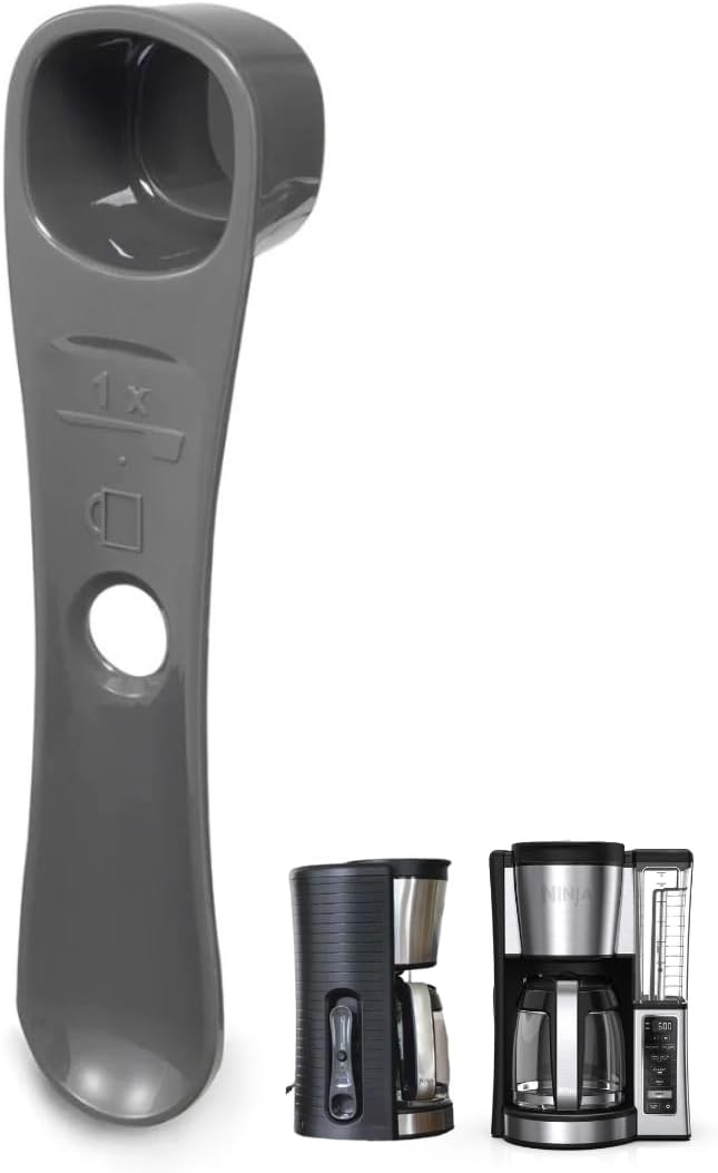 Ninja Smart Coffee Scoop Spoon Replacement for Ninja Coffee Maker, Compatible with CE200, CE201 Series. Measuring Spoon for Reusable K Cup/Coffee Pods, 1 Tablespoon Capacity for Ground Coffee. Grey