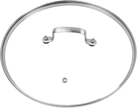 12" Tempered Glass Pan Lid with Steam Vent, Thickened to 4mm and Dishwasher Safe and Oven up to 480℉, Universal Lid Fit for Cast Iron Skillets, Frying Saute Pan, Cooking Pot