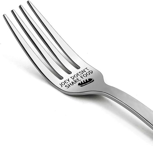 Joey Doesn't Share Food Dinner Fork,Friends Tv Show Merchandise,Friends Tv Fans Fork for Women,Men, Friends,Sister Birthday Christmas Graduation Thanksgiving Day Gifts