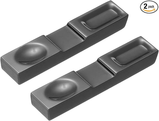 uxcell 2pcs Chopstick Rest, 304 Stainless Steel Chopsticks Holder 4.13" x 0.78" x 0.51", Household Tableware Kitchen Tools for Spoon Fork Teaspoon Dining Tool Rest, Black
