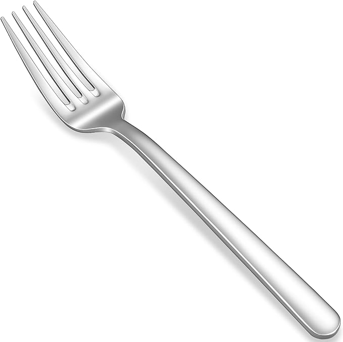 KEAWELL Premium Lucent 4-Piece 8.3 inch Forks Silverware – Mirror Polished 18/10 Stainless Steel with Modern Handle and Dishwasher Safe for Formal Meals and Gifting (4, Dinner Forks)