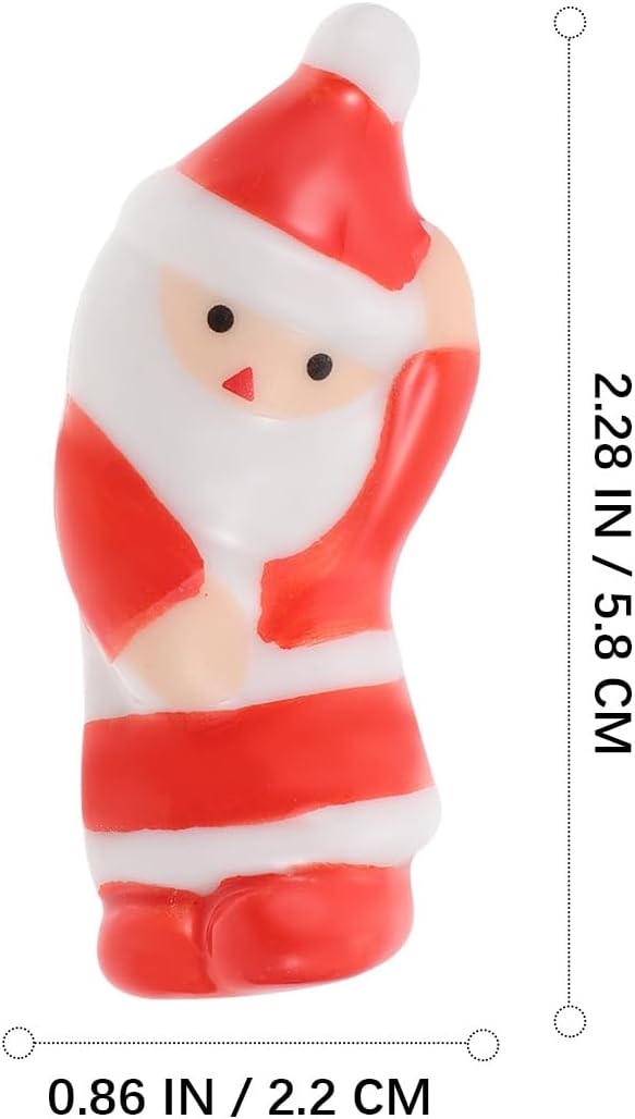 Hemoton 5Pcs Christmas Chopstick Rest,Cute Ceramic Santa Claus Chopstick Holder,Xmas Dinner Spoon Stand Fork Knife Holder for Holiday Dining Tableware