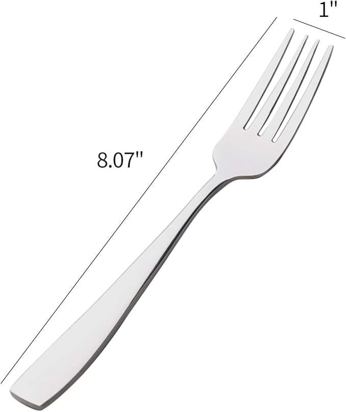 12-piece Stainless Steel Dinner Forks, Table Forks, 8.07 Inch