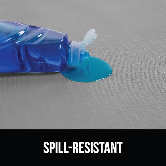 GORILLA GRIP DripGuard Shelf Liner, Non Adhesive Drawer and Kitchen Cabinet Protector, 24x240 Inch, Slip Resistant BPA Free Smooth Surface Plastic Liners for Cabinets, Bathrooms, Closets, Gray