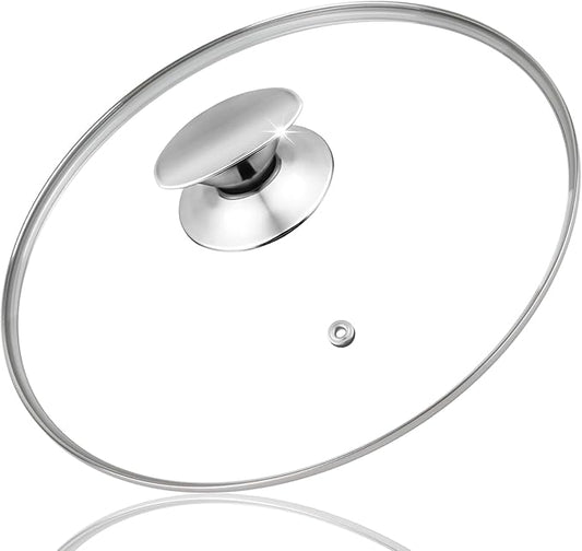 8.1 Inch Pan Lid, Tempered Glass Lid for Replacement, Clear Pan Cover for Frying, 8.1 Inch Lids for Frying Pans, Skillets, Sauce Pan