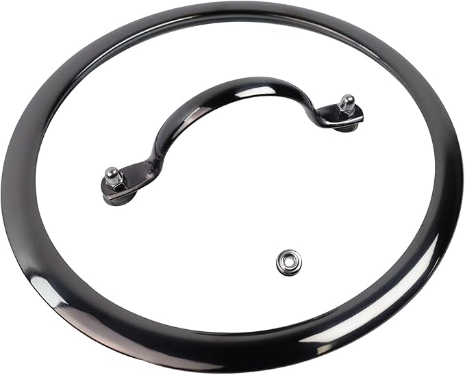 8" Tempered Glass Pan Lid with Steam Vent, Thickened to 4mm and Dishwasher Safe and Oven up to 480℉, Universal Lid Fit for Cast Iron Skillets, Frying Saute Pan, Cooking Pot