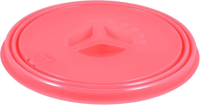 Kichwit Collapsible Silicone Microwave Plate Cover for Food, Dishwasher Safe and BPA Free, Red, 10.2”