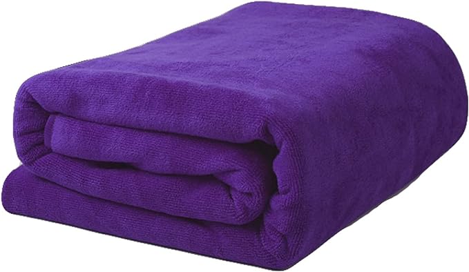 MYLSMPLE Microfiber Luxury Bath Sheet Extra Large Bath Towel Fast Drying Beach Towel (36 Inch X 72 Inch, Purple)