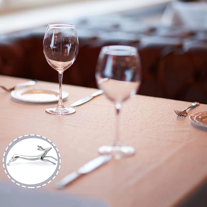 Zinc Alloy Chopstick Holder,Chopstick Rest Spoon Stand Knife Fork Holder,Set of 4 (Deer）