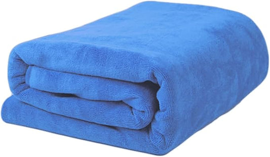 MYLSMPLE Luxury Microfiber Bath Towel Bath Sheet Beach Spa Extra Large Soft Absorbent Towel (36 Inch X 72 Inch, Light Blue)