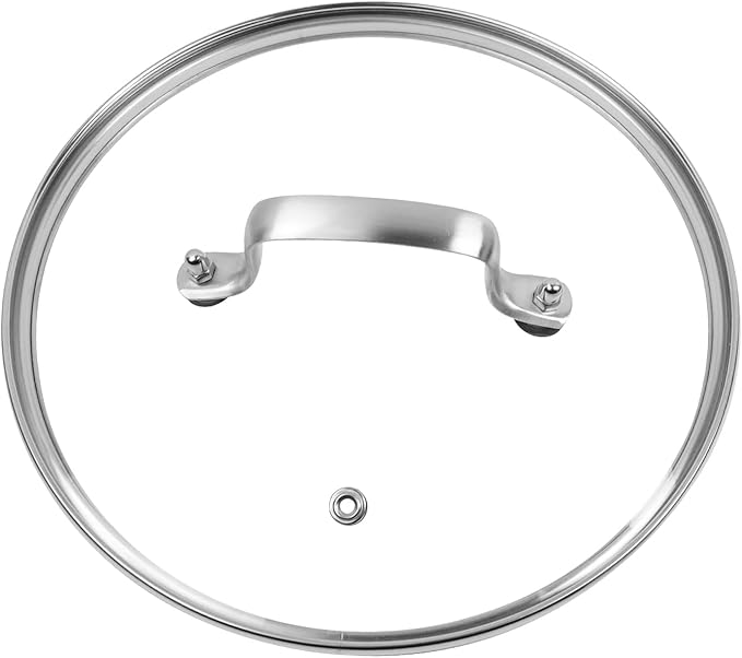 9" Tempered Glass Pan Lid with Steam Vent, Thickened to 4mm and Dishwasher Safe and Oven up to 480℉, Universal Lid Fit for Cast Iron Skillets, Frying Saute Pan, Cooking Pot