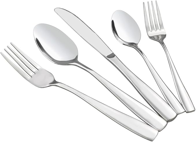 Stainless Steel Flatware Sets, 40-piece, Service for 8