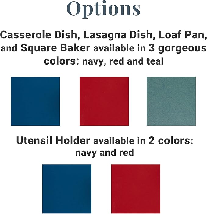 Let's Make Memories Personalized Grateful, Thankful, Blessed Stoneware - Red Lasagna Dish