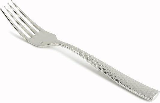 Fortessa Lucca Faceted 18/10 Stainless Steel Flatware Salad/Dessert Fork, Set of 12