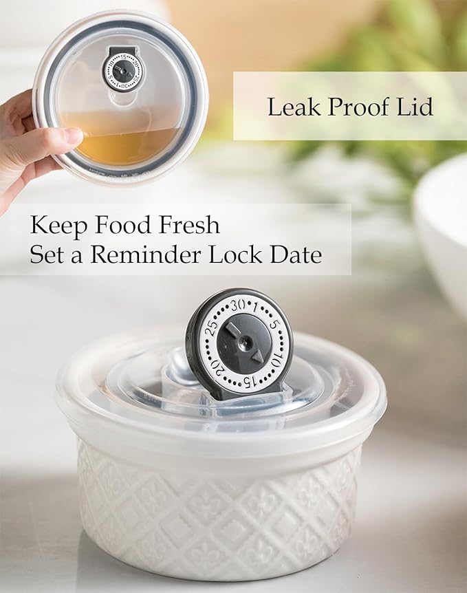 Ramekins 6 oz with Lids Oven Safe, Small Creme Brulee Ramekins with Covers, Ceramic Ramekin Set of 4, Mini Prep Pinch Bowls - Dishwasher and Oven Safe, White