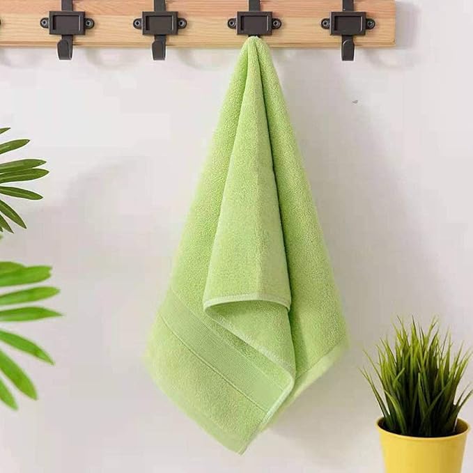Lchkrep Bathroom Hand Towels (14x30 inch), Home Soft Cotton Super Soft Highly Absorbent Hand Towels for Bath, Hand, Face, Gym and Spa (Green-2PACK)