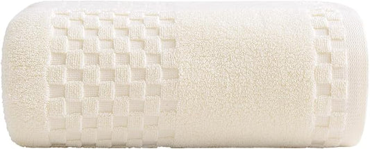 XIQ Bath Sheets 600GSM Combed Cotton Super Soft Luxury Bath Towels Extra Large Shower Towels for Bathroom (Cream, Bath Sheet-1PCS)