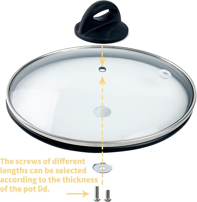 2 PACK Pot Lid Top Replacement Knob Sector Style. Kitchen Cookware Universal Replacement Pan Lid Holding Handles.