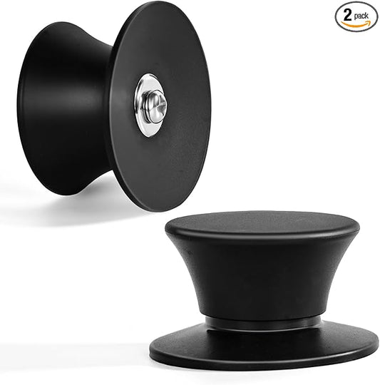 2PCS Silicone Pot Lid Knobs, Heat Resistant and Non Slip Universal Replacement Handles, Fits Slow Cookers, Pans and Cookware Lids, Includes Free Screwdriver, Dishwasher Safe