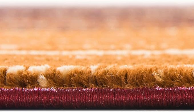 Unique Loom Barista Collection Area Rug - Mundo Nova (7' 1" Octagon, Beige/Blue)