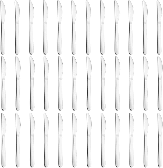 36-Piece Butter Knives, Dinner Knife Set (9 Inches), Food Grade Stainless Steel Table Knife, Knives Silverware for Home/Restaurant/Kitchen, Dishwasher Safe & Mirror Polished