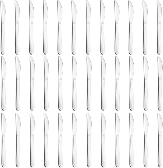 36-Piece Butter Knives, Dinner Knife Set (9 Inches), Food Grade Stainless Steel Table Knife, Knives Silverware for Home/Restaurant/Kitchen, Dishwasher Safe & Mirror Polished