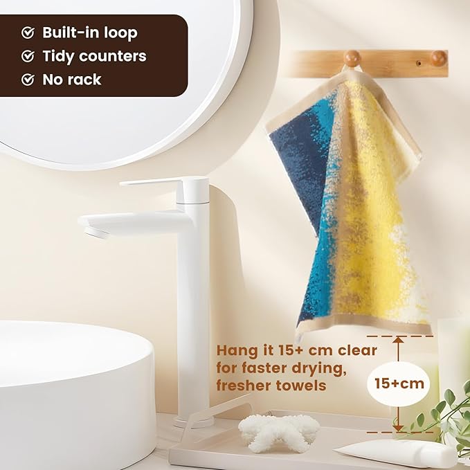 SEMAXE 100% Cotton Washcloths 12-Pack, 13 × 13 Inch Soft Luxury Face Towels – Super Absorbent & Quick-Dry, Premium Cloth with Hanging Loop, Oeko-TEX Certified, Gift-Ready Box