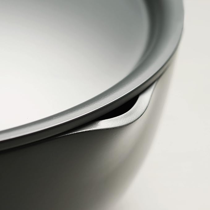 Tramontina All-in-One Plus Pan Set, 5-Quart Ceramic Non Stick Cooking Pan with Lid, Steamer Insert, Bamboo Utensil and Trivet, Gray