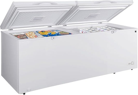 Kenmore Deep Freezer - Convertible Refrigerator/Chest Freezer, 2 Hanging Basket, Garage Ready, Meat Storage, Front Drain, Congelador For Home, Apartment, Basement, Cottage 25.0 Cubic Feet, White