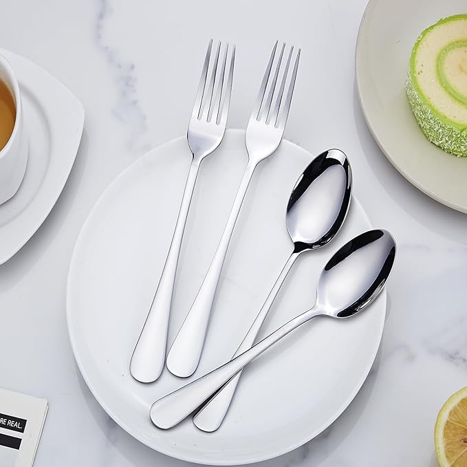 36 Piece Dinner Fork Set (8 Inches) - Premium Stainless Steel Silverware Forks -Table Forks, Metal Forks for Home or Restaurant, Mirror Polished And Dishwasher Safe