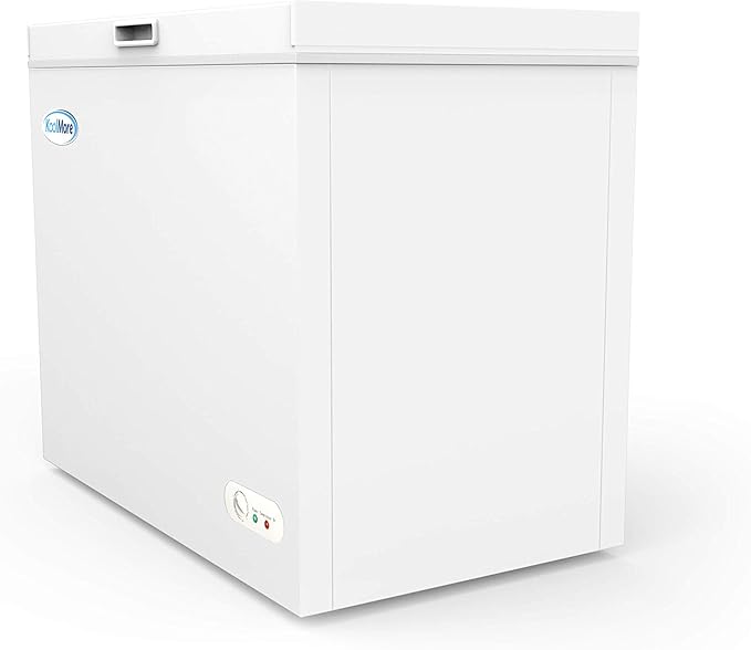 KoolMore SCF-7C Deep Chest Freezer with Two Wire Basket, 7 cu. ft. Food and Meat Storage, for Commercial and Home Use ETL Certification, White