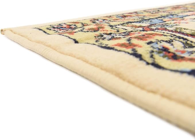 Unique Loom Espahan Collection Area Rug - Cape Cod (2' 7" x 10' Runner, Cream/ Black)