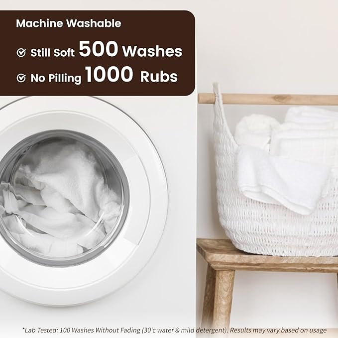 SEMAXE 100% Cotton Washcloths for Bathroom - 24 Pack, Quick-Dry Face Towels with Hanging Loop, Highly Absorbent and Soft, 13x13 Inch, Deep Blue | Light Blue